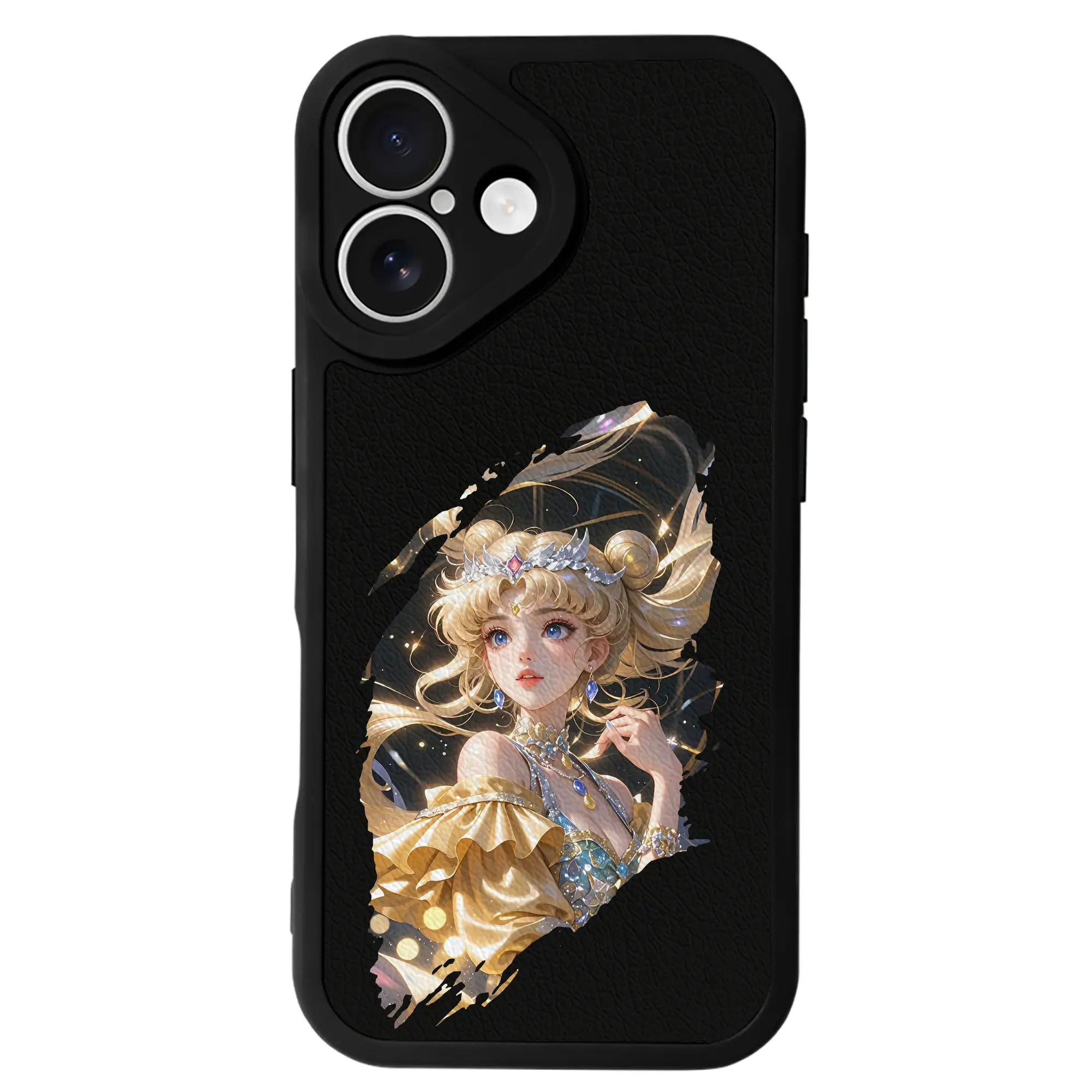 美少女戦士セーラームーン グッズ 月野 うさぎ - IPhone 16シリーズ対応 ・ シリコンスマホケース ・ レザー調 ・ 高精度フィット ・ 耐衝撃 ・ ワイヤレス充電対応 ・ 精密カット